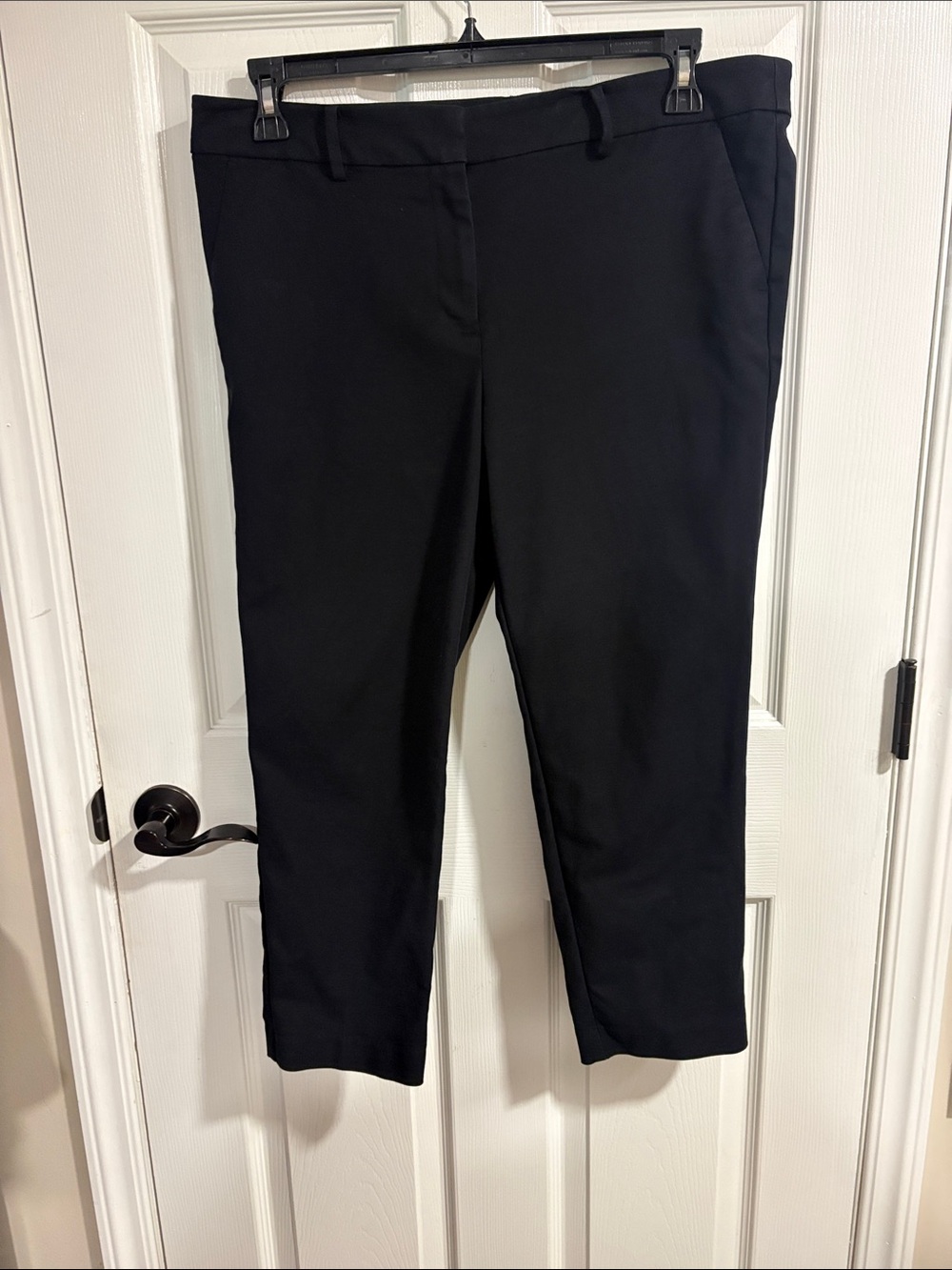 LOFT Black Ankle Cropped Dress Pants